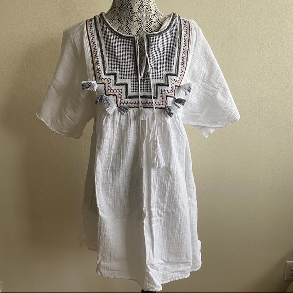 J. Crew Other - JCrew White Cotton Beach Tunic Sz S